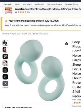 Loop Quiet 2 ear plugs, mint green